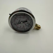 Manometre Gliserinli Alttan Çıkışlı Q63 - 0 - 1 + 1.5 Bar 1/4 thumbnail 3