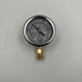Manometre Gliserinli Alttan Çıkışlı Q63 - 0 - 1 + 1.5 Bar 1/4 thumbnail 4