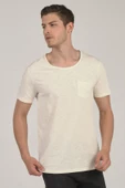 %100 Pamuklu Cepli Bisiklet Yaka Erkek T-shirt - 1