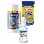 Amore Goldy Mix Granules Ve Gold Naturel 125ml + 100ml Japon Balık Yemi Ve Vitamini - 1