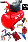 STAXX Yüksek Performans %100 Bakır Sargılı Orjinal RODEX Serisi 50Lt 2HP Hızlı Dolum Hava Kompresör - 1