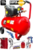 STAXX Yüksek Performans %100 Bakır Sargılı Orjinal RODEX Serisi 50Lt 2HP Hızlı Dolum Hava Kompresör - 2