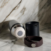 Stainless Steel Bardaklı Kayışlı 350 Ml Günlük , Şık, Modern , Hediyelik Termos . - 2