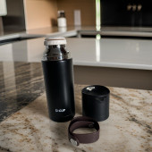 Stainless Steel Bardaklı Kayışlı 350 Ml Günlük , Şık, Modern , Hediyelik Termos . - 3