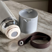 Stainless Steel Bardaklı Kayışlı 350 Ml Günlük , Şık, Modern , Hediyelik Termos . - 3