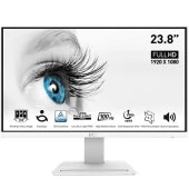 MSI 23.8" PRO MP243XW 1920x1080 (FHD) FLAT IPS 100HZ ANTI-GLARE BEYAZ MONITOR thumbnail 1