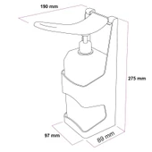 Omniwash Plastik Dirsek Basmalı Dezenfektan Dispenseri 1000 ml thumbnail 2