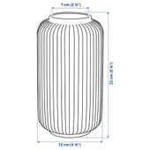 IKEA Stılren 22 Cm Vazo Dekoratif Çiçeklik Beyaz - 4