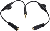 NAVİDATA 3.5 MM STEREO SES KONTROLLÜ KULAKLIK ÇOKLAYICI AUX KABLO - 1
