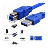 1.5M USB 3.0 YAZICI KABLOSU 1,5 METRE ERKEK ERKEK PRİNTER KABLO USB YAZICI KABLOSU(KABLO UCUNA DİKKAT AÇIKLAMAYI OKU) - 1