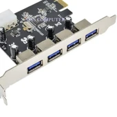 Navidata Nvd-Ex6 Pcie Express 4 Port Pcı Usb Hub 3.0 Usb Hub Pcı Express Usb Kart Çoklayıcı Çoğaltıcı - 4