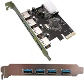 Navidata Nvd-Ex6 Pcie Express 4 Port Pcı Usb Hub 3.0 Usb Hub Pcı Express Usb Kart Çoklayıcı Çoğaltıcı - 5
