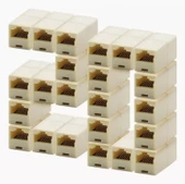 Hadron hd4062 20li Adsl Cat5 Cat6 Rj45 Dişi dişi-RJ45 Birleştirici-İnternet kablo uzatma ara adaptör RJ45 Ara aparat 20 adet - 1