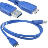 Navidata 1 metre USB 3.0 To Micro Usb-B Harici Harddisk kablo HDD Data Kablosu 1m usb 3.0 hdd kablo - 2