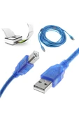 Navidata 10m Usb Yazıcı Kablosu Kaliteli - Çift Filtreli - Mavi - Usb 2.0 10 Metre Yazıcı Kablo - 2