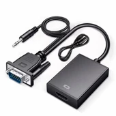 Concord Vga To Hdmı Dönüştürücü (htv) 3.5mm Aux Kablo (48cm) + Microusb To Usb Kablo (50cm) - 1