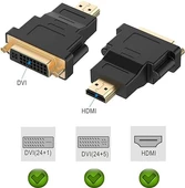NAVİDATA Hdmı Erkek Dvı Dişi Çevirici Hdmi To Dvi 24+5 Dönüştürücü Hdmi Dvı - 2