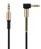 Auris Ars-au03 Mikrofonlu Aux Kablo 3.5mm Yaylı Altın Uçlu Siyah - 1