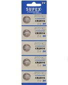 Supex Extra Long Battery CR2016 3V Blister Lityum Pil 5'li - 1