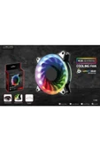 Concord C-892 RGB Gökkuşağı Renkli 12cm Kasa Fanı Soğutucu PC Kasa Fanı - 4