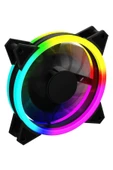 Concord C-892 RGB Gökkuşağı Renkli 12cm Kasa Fanı Soğutucu PC Kasa Fanı - 2