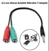 CONCORD C-575 KULAKLIK MİKROFON KULAKLIK AYIRICI MİKROFON ÇEVİRİCİ DÖNÜŞTÜRÜCÜ KABLO 20 CM 2 DİŞİ 1 ERKEK - 3