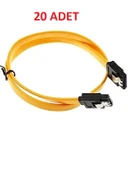 50cm Kilitli Sata Kablo Serial Ata Sata Data Kablo Klipsli 20 Adet - 1