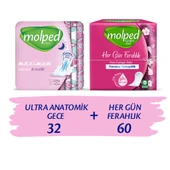 MOLPED ULTRA ANATOMİK 32'Lİ GECE + HER GÜN FERAHLIK 60'LI - 1