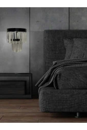 Birsen Aydınlatma 20X23 NİLSA DUVAR APLİĞİ SİYAH E-14 DUYLU - 1