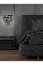 Birsen Aydınlatma 30X30ŞELALE PİLLİ SİYAH DUVAR APLİĞİ - 1