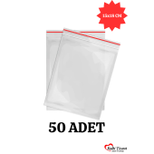 Kilitli Torba 15x18 Cm 50'li Kilitli Buzdolabı Poşeti Şeffaf Naylon Torba Kilitli Saklama Poşeti - 1