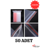 Kilitli Torba 17x23 Cm 50'li Kilitli Buzdolabı Poşeti Şeffaf Naylon Torba Kilitli Saklama Poşeti - 1