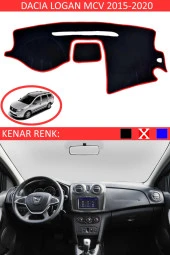 GUERRINO Torpido Koruma Halısı Siyah Kenar Renk Kırmızı Dacia Logan MCV 2015-2020 ile Uyumlu thumbnail 1