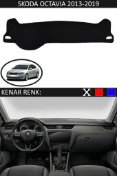 GUERRINO Torpido Koruma Halısı Siyah Kenar Renk Siyah Skoda Octavia 2013-2019 ile Uyumlu thumbnail 1