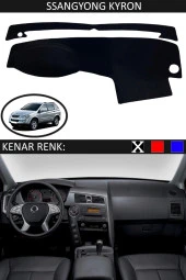 GUERRINO Torpido Koruma Halısı Siyah Kenar Renk Siyah Ssangyoung Kyron ile Uyumlu thumbnail 1