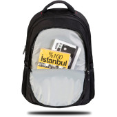 Classone Milano BP-L100-PRO Su Geçirmez Kumaş,Su Geçirmez Fermuar Notebook,Laptop, Sırt Çantası -Siyah - 4