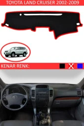 GUERRINO Torpido Koruma Halısı Siyah Kenar Renk Kırmızı Toyota Land Cruiser 2002-2009 ile Uyumlu thumbnail 1