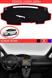 GUERRINO Torpido Koruma Halısı Siyah Kenar Renk Kırmızı Toyota Verso 2009 + ile Uyumlu thumbnail 1