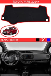 GUERRINO Torpido Koruma Halısı Siyah Kenar Renk Kırmızı Toyota Yaris 2014 + ile Uyumlu thumbnail 1