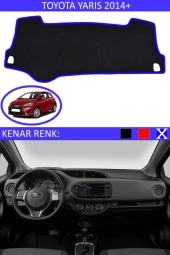 GUERRINO Torpido Koruma Halısı Siyah Kenar Renk Mavi Toyota Yaris 2014 + ile Uyumlu thumbnail 1