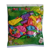 9A Balon Karışık Renkli Balon 100'lü Atom Balon - 1
