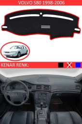 GUERRINO Torpido Koruma Halısı Siyah Kenar Renk Kırmızı Volvo S80 1998-2006 ile Uyumlu thumbnail 1