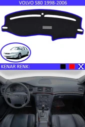 GUERRINO Torpido Koruma Halısı Siyah Kenar Renk Mavi Volvo S80 1998-2006 ile Uyumlu thumbnail 1