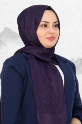 Hint İpek Kendinden Desenli Balık Sırtı Desenli Şal EŞ5095-5 - 1