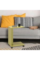 Çok Amaçlı Tekerlekli C Koltuk Sehpası-Yeşil 35x65x45 cm (GxYxD) - 2