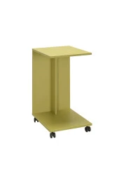 Çok Amaçlı Tekerlekli C Koltuk Sehpası-Yeşil 35x65x45 cm (GxYxD) - 6