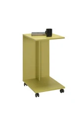 Çok Amaçlı Tekerlekli C Koltuk Sehpası-Yeşil 35x65x45 cm (GxYxD) - 7