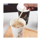 Ahşap Karıştırıcı Tahta Kaşık 500'lü Paket Çay Kahve Karıştırıcı - 3