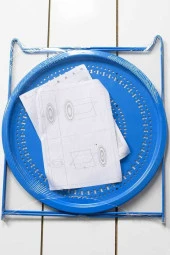 Handy Mate Vergo Tepsili Sehpa - Mavi 45x52x45 cm (GxYxD) - 2