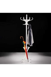 Handy Mate Dorya 12li Ahşap Askılık-Beyaz 51x185x51 cm (GxYxD) - 3